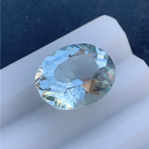 💎 CERTIFIED 6.69 CRT~Natural Aquamarine Oval Brilliant Cut Gemstone
